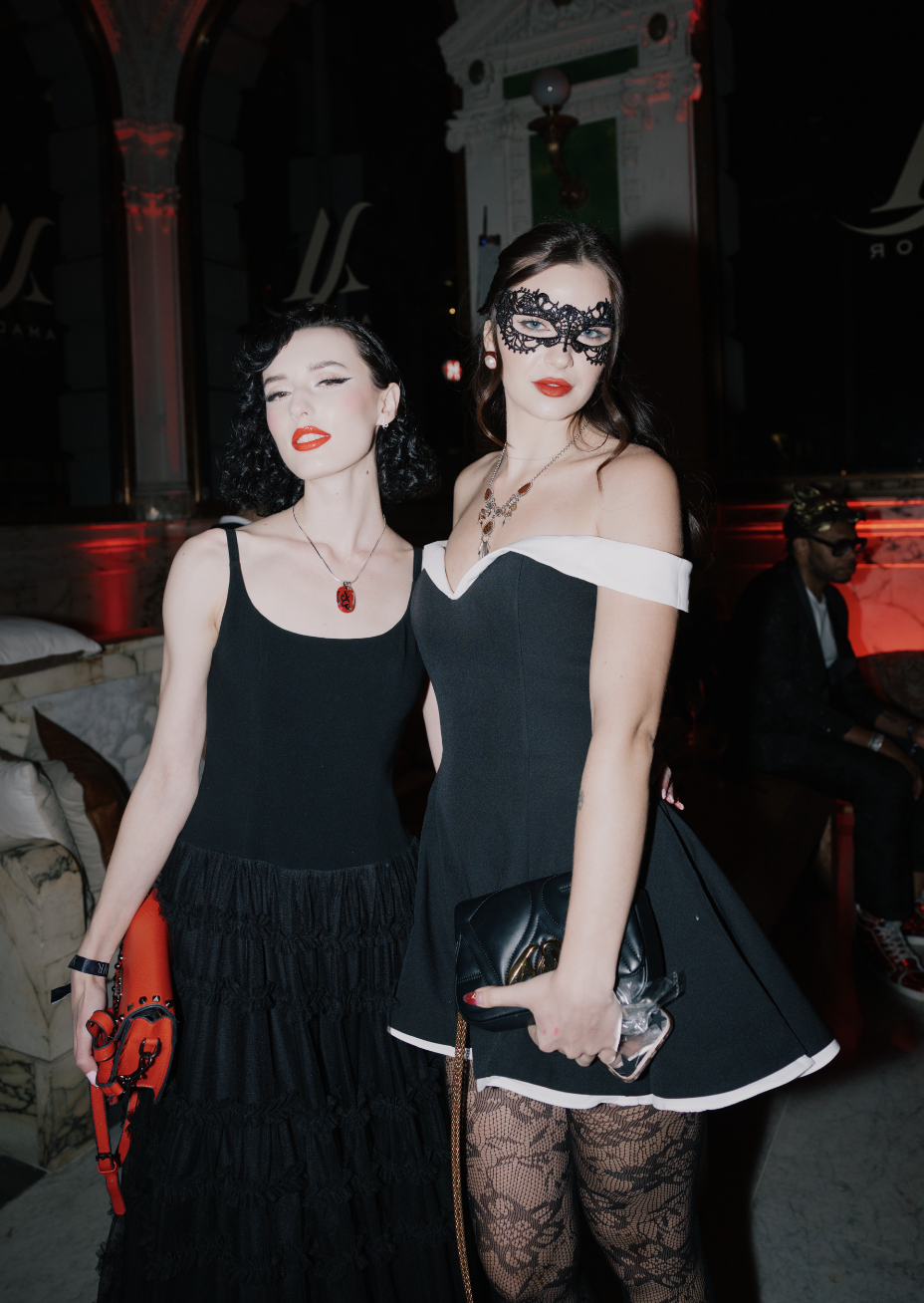 Guests at an SF Societies masquerade gathering